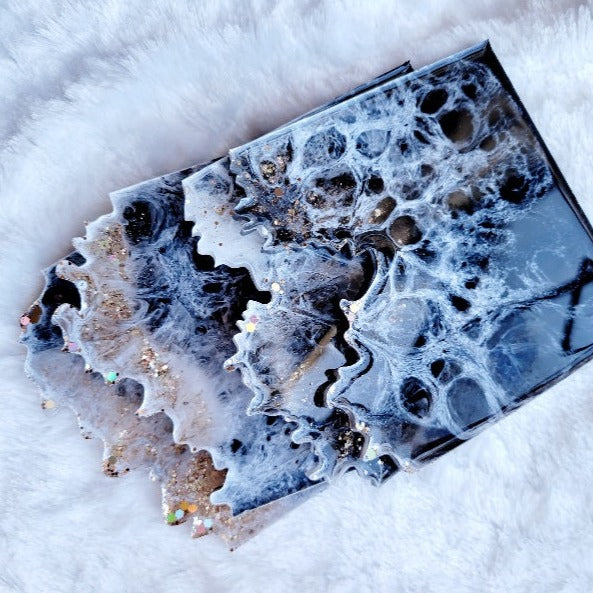 Black Ocean Live Edge Coaster