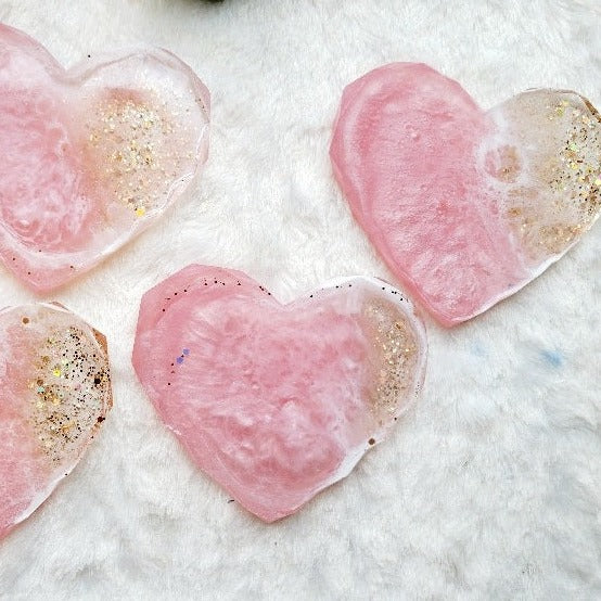 Pink Ocean Heart Coaster