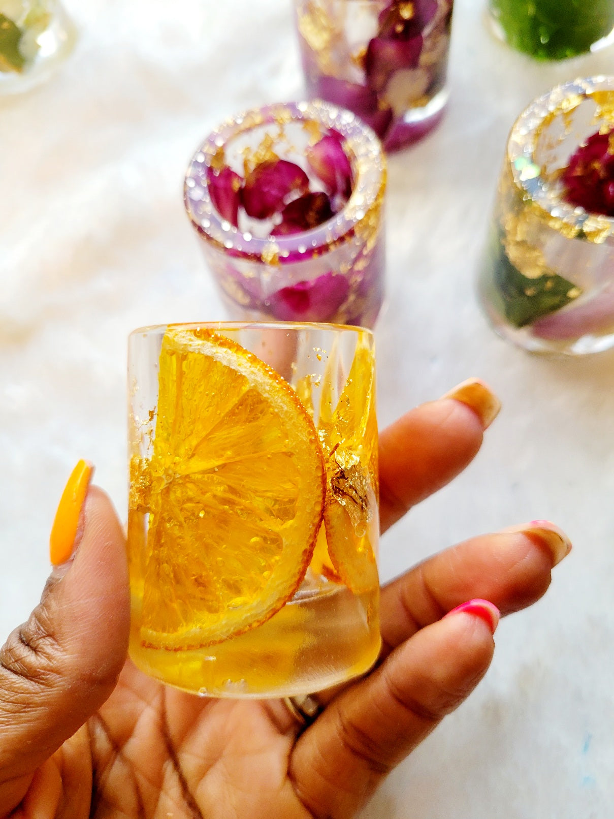 Shatterproof Citrus Shot Glass Set of 4