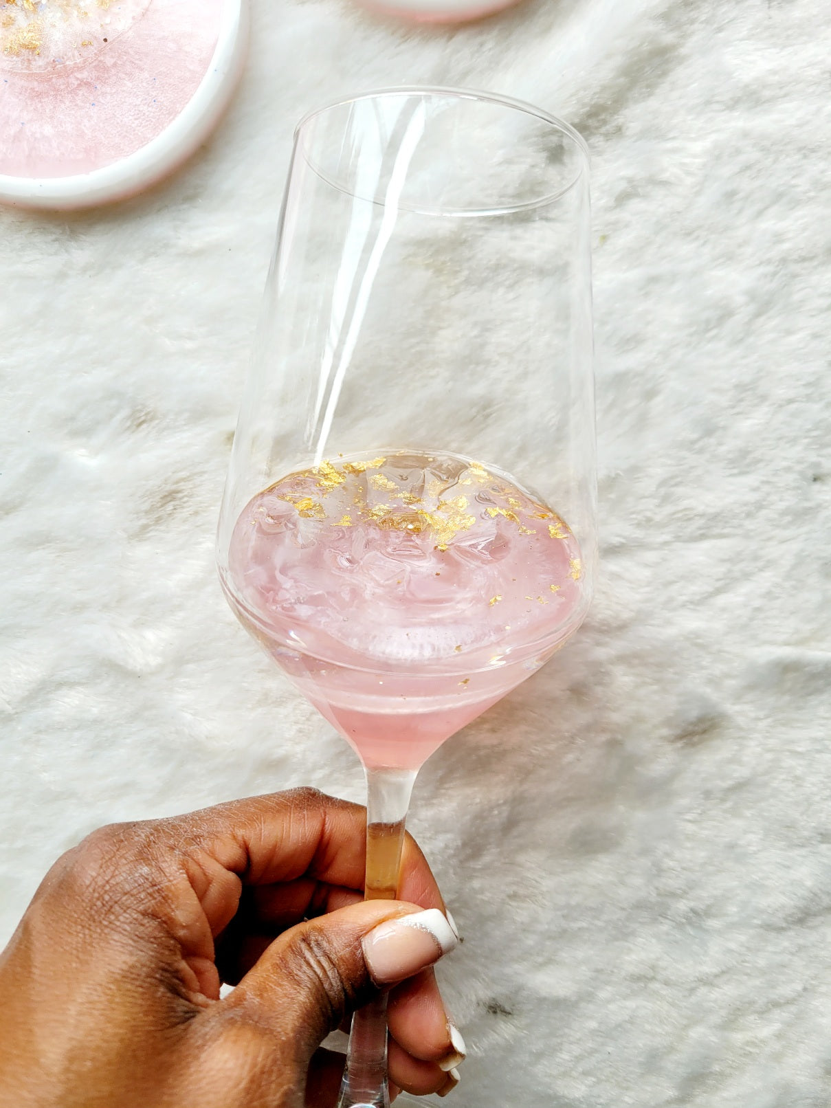 Glam Wine Glass-Pink