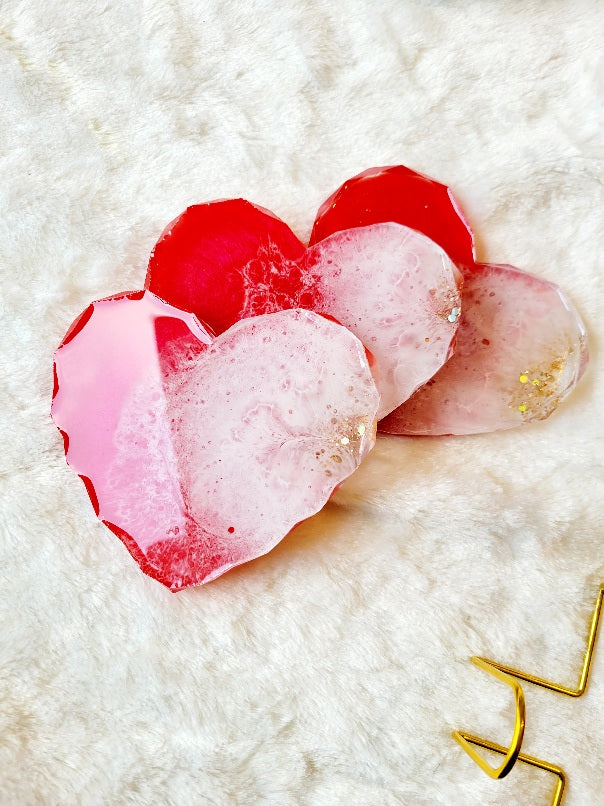 Red Heart Ocean Coaster