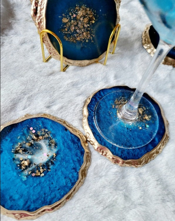 Blue Accent Vanity Tray (No Stone Accents)