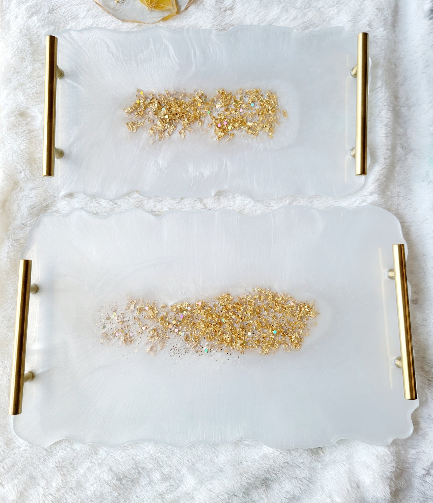 Pearl White Glam Tray- 2 Sizes