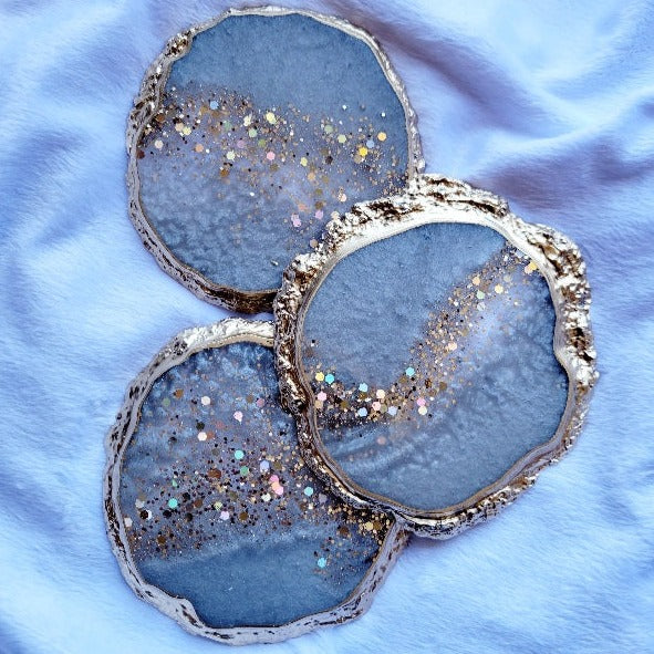 Grey Geode Glam Coaster