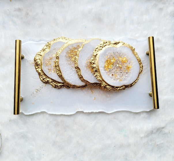 Pearl White Glam Tray- 2 Sizes