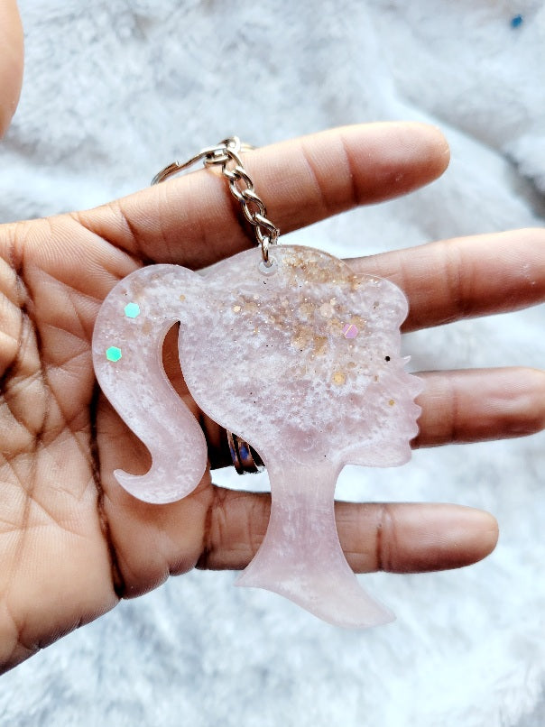 Pink Barbie Keychain