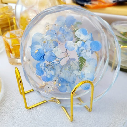 Floral Coaster- Blue Hydrangeas