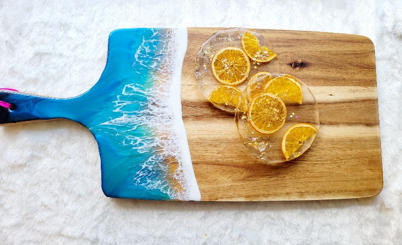 Large Ocean-Inspired Charcuterie Cutting Board