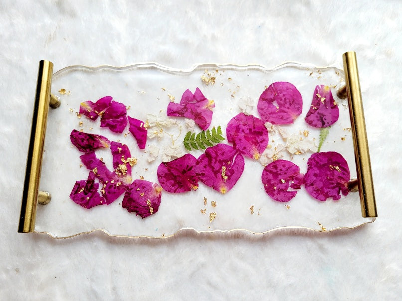 Floral Glam Tray-Purples/Pink