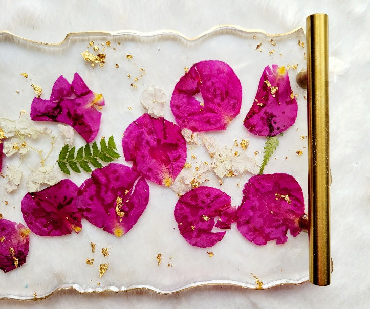 Floral Glam Tray-Purples/Pink