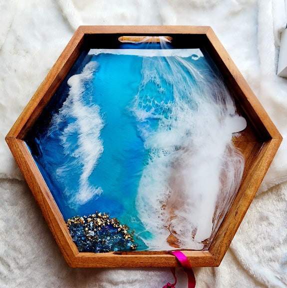 Ocean Style Hexagon Serving Tray