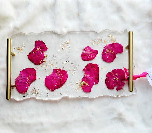 Floral Glam Tray-Purples/Pink