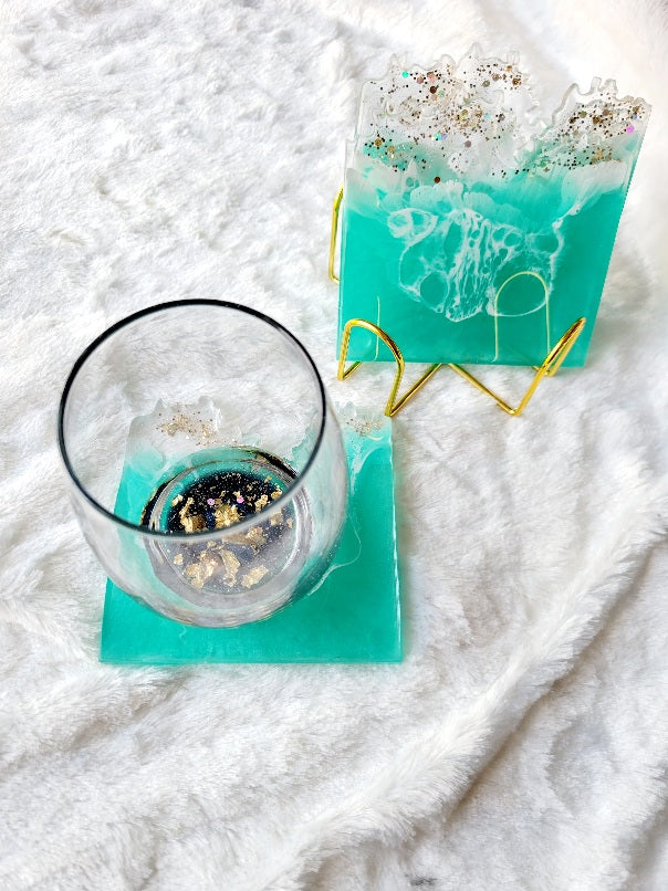 Teal Glam Tray- 2 Sizes