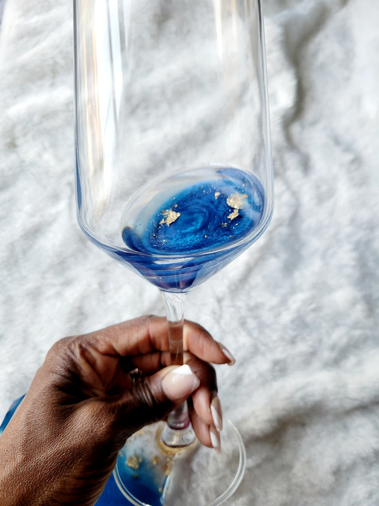 Glam Wine Glass-Blue