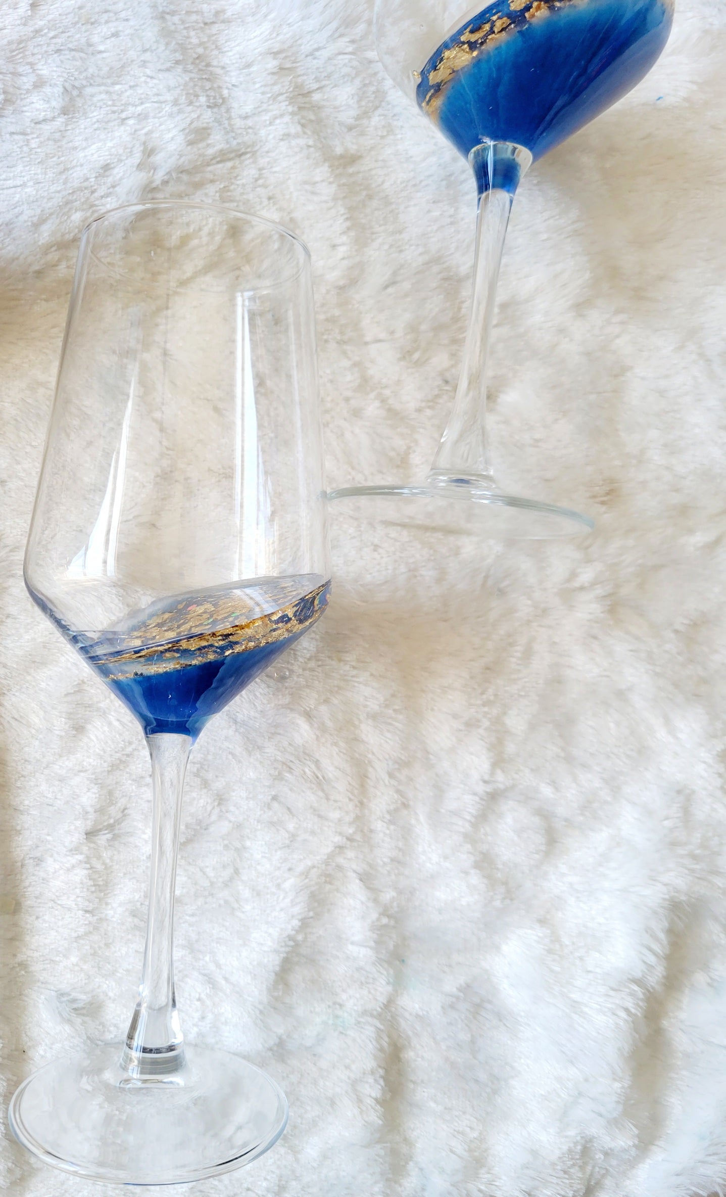 Glam Wine Glass-Blue