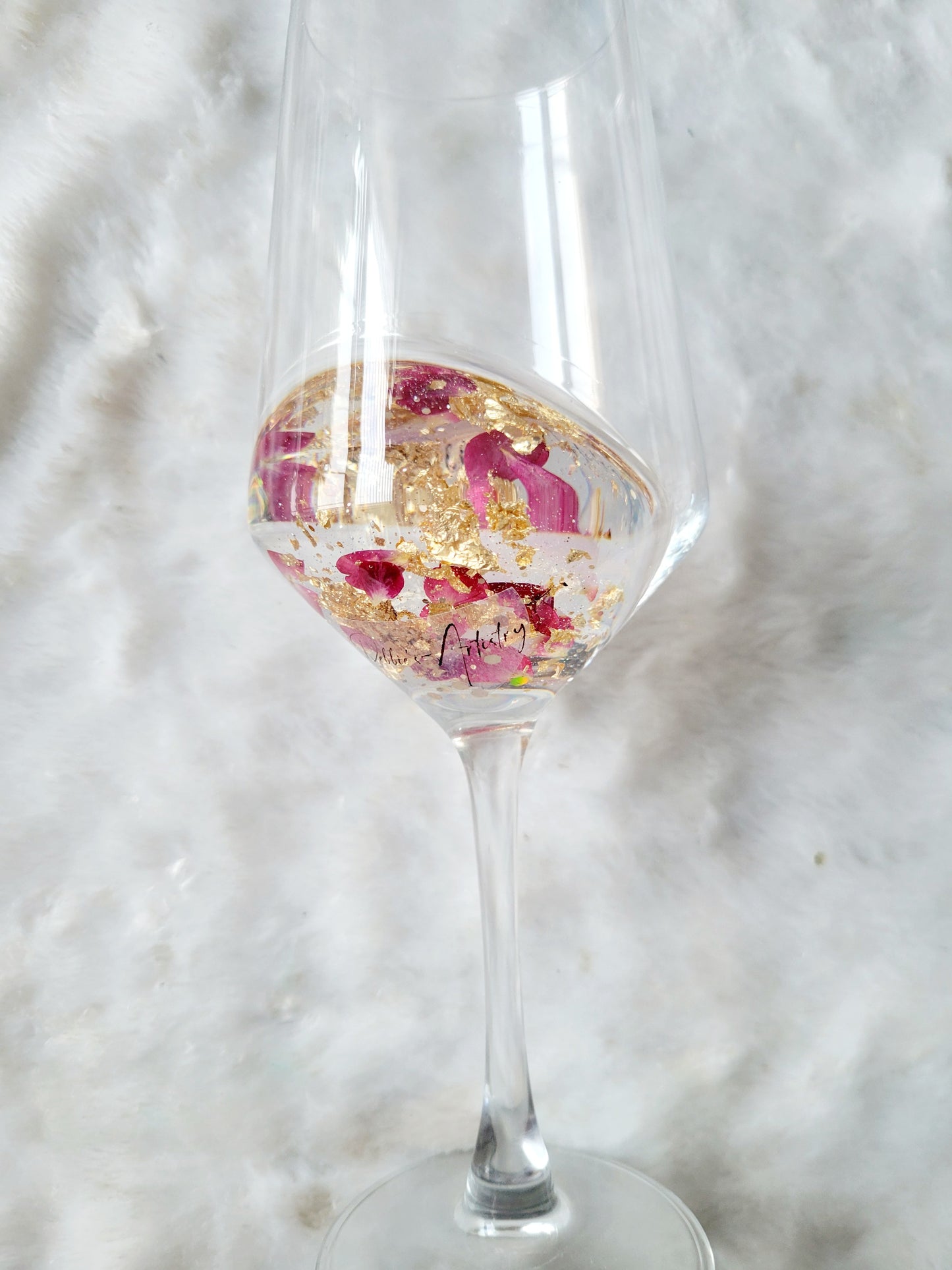 Wine Glass & Coaster Bundle-Red Florals