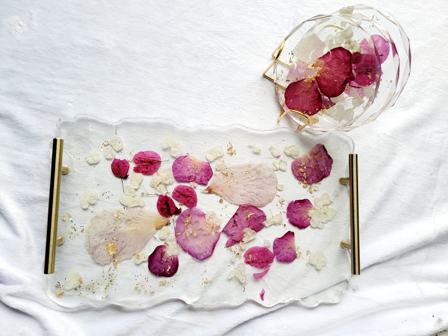 Floral Glam Tray-Purples/Pink