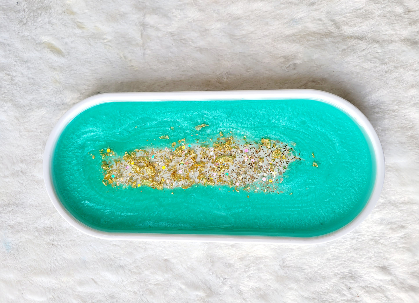 Teal Vanity Tray