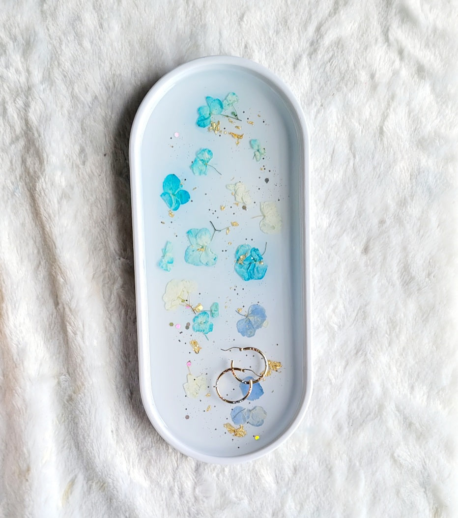 Blue Florals Vanity Tray