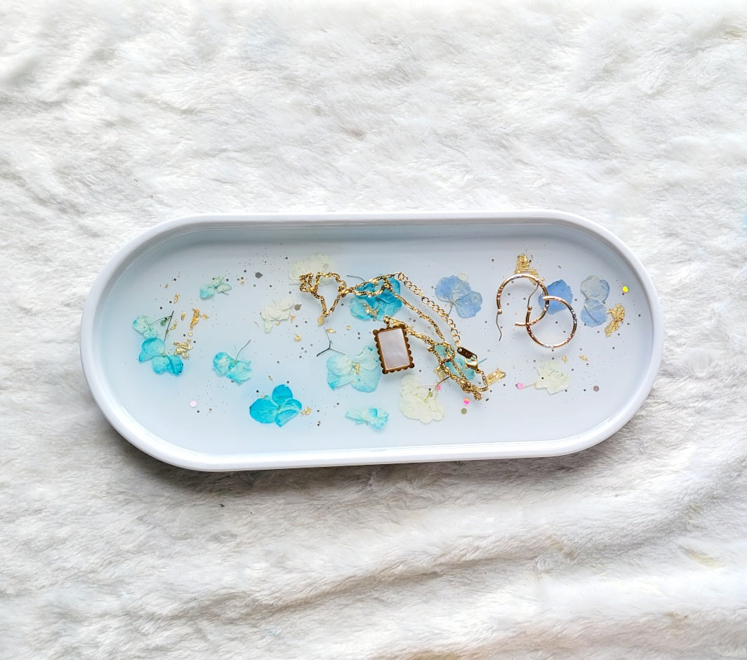 Blue Florals Vanity Tray