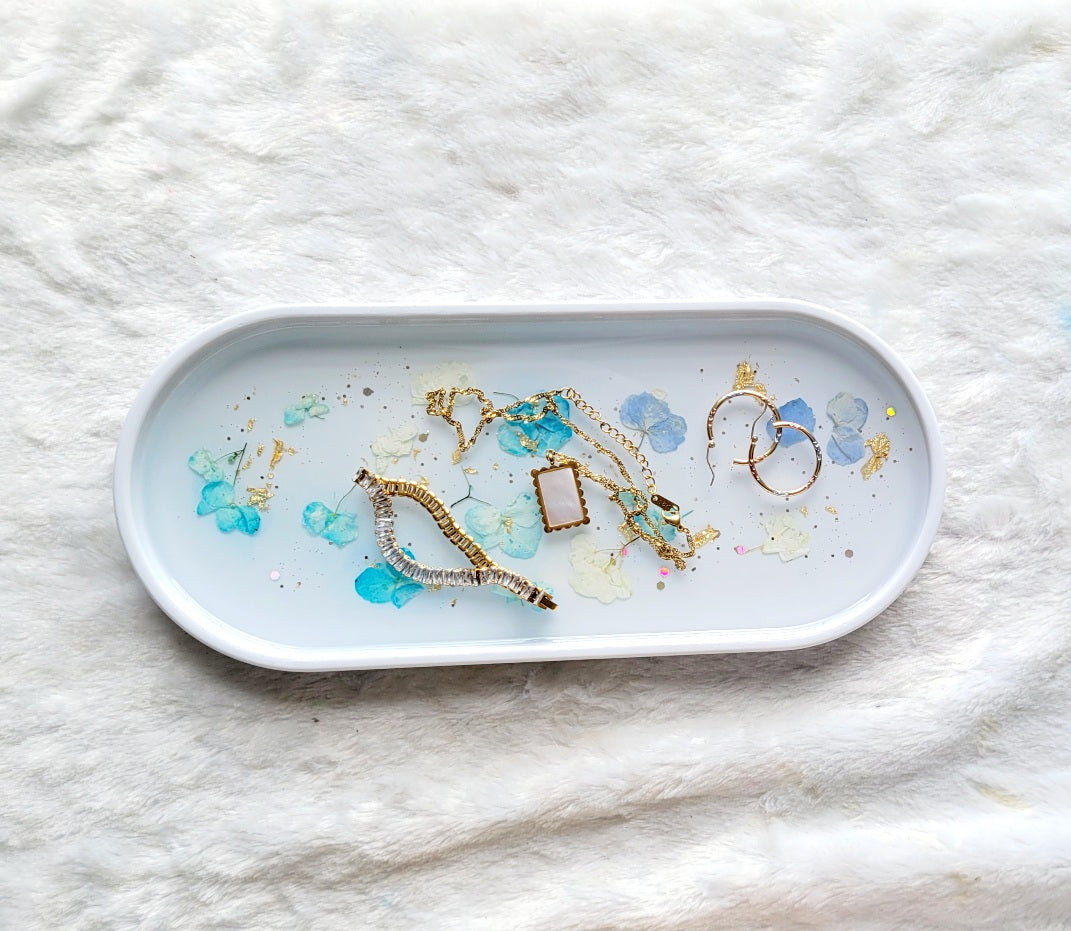 Blue Florals Vanity Tray