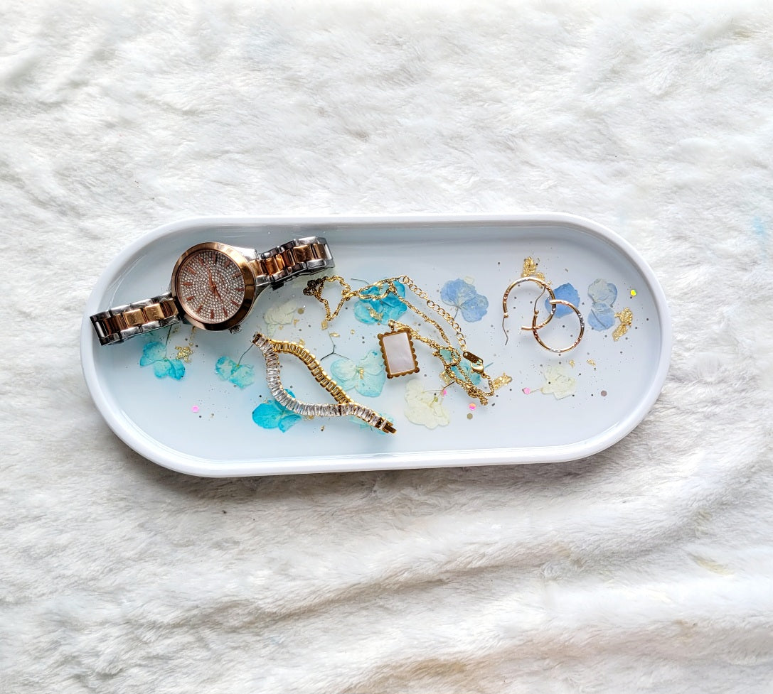 Blue Florals Vanity Tray