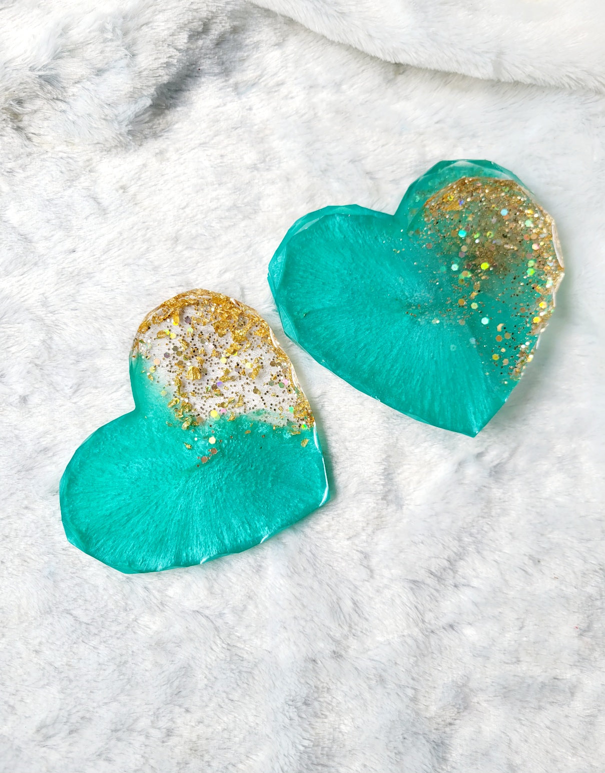 Teal Heart Coaster