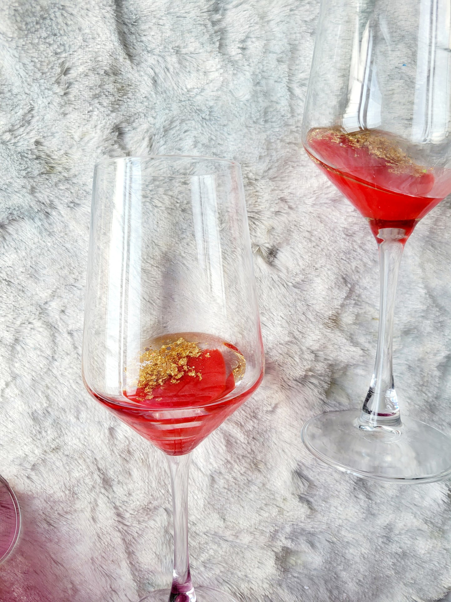 Glam Wine Glass-Red