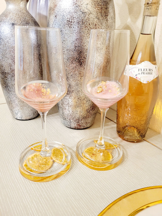 Glam Wine Glass-Pink