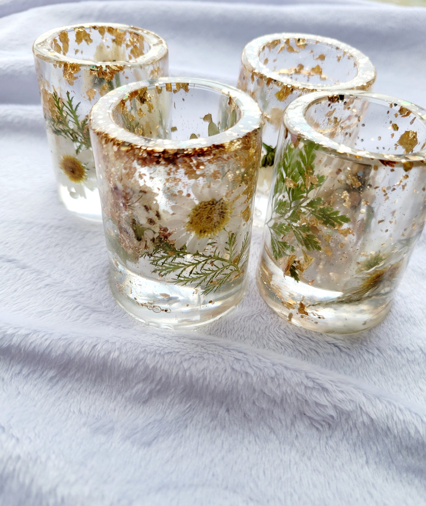 White Floral Shot Glass Bundle