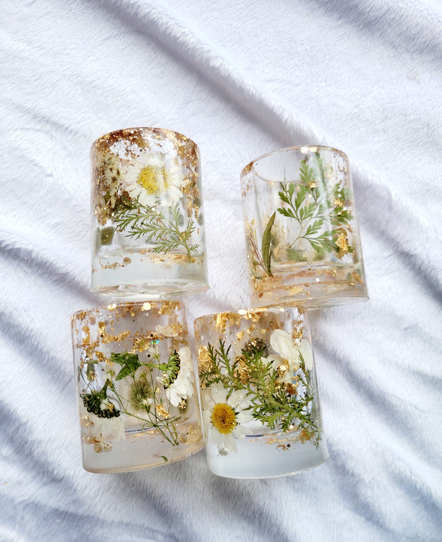 White Floral Shot Glass Bundle