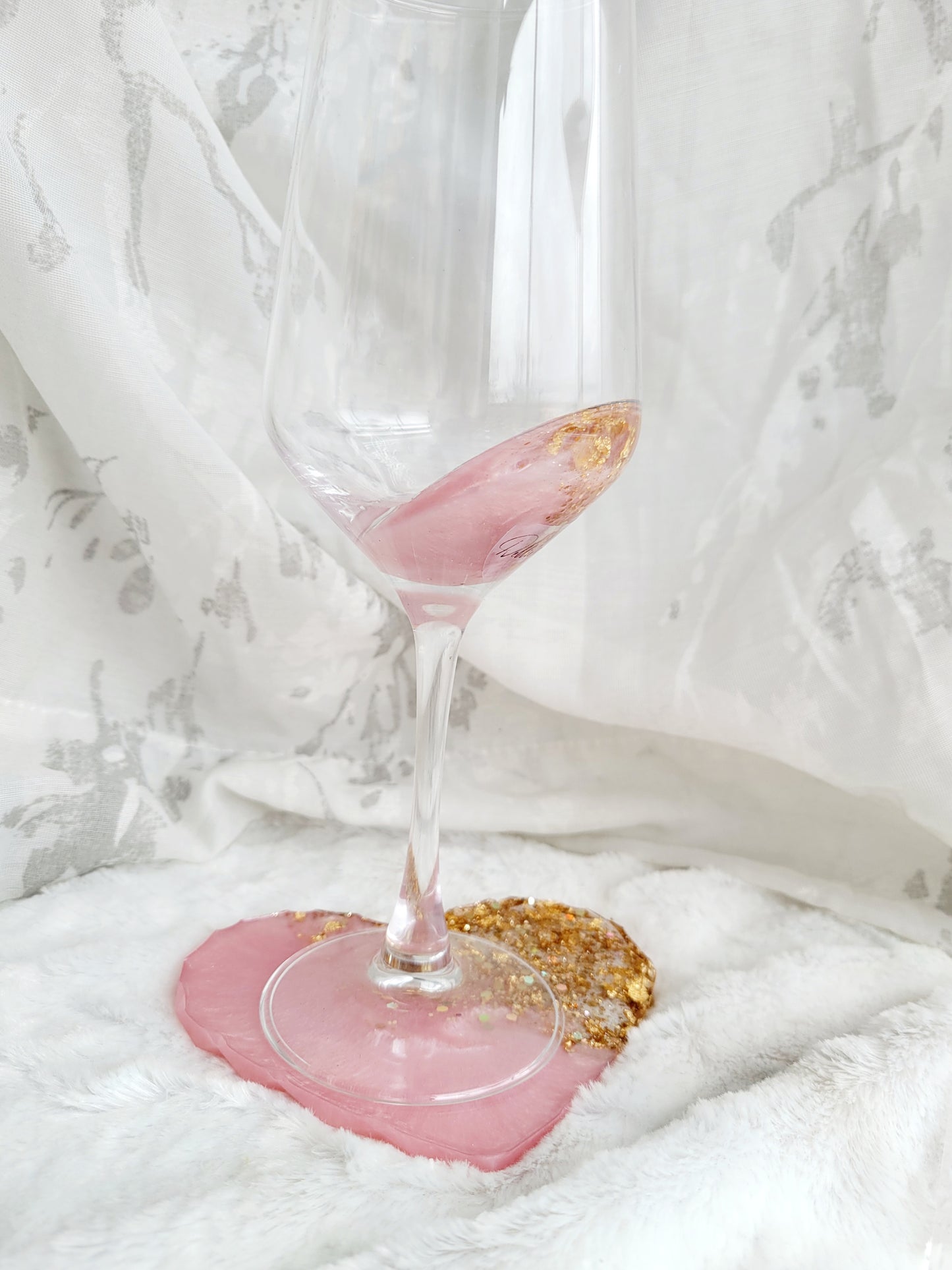 Glam Wine Glass-Pink