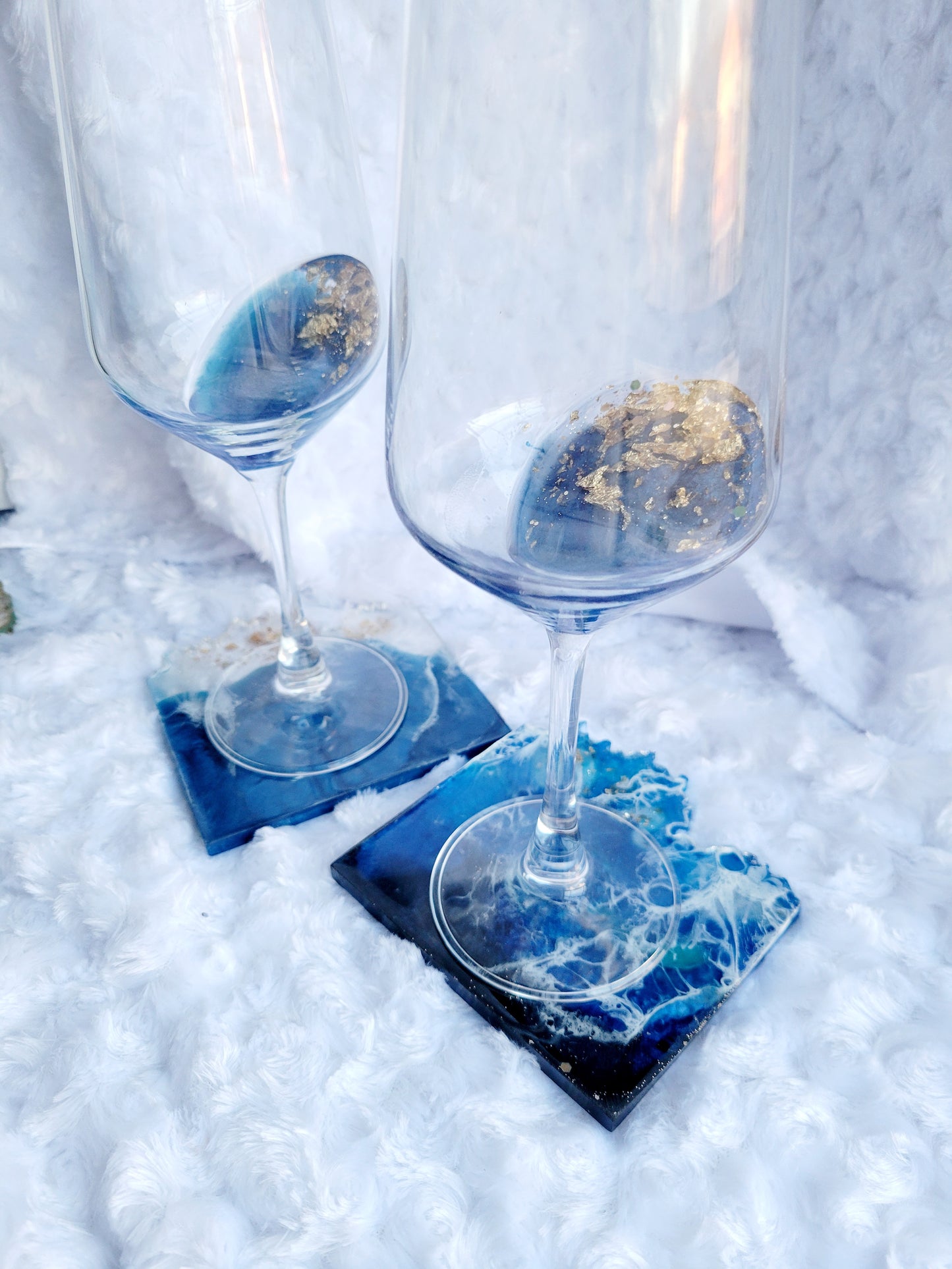 Glam Wine Glass-Blue