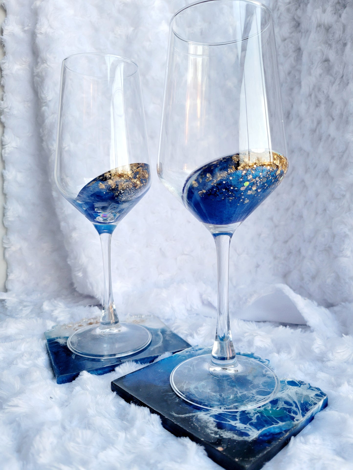 Glam Wine Glass-Blue