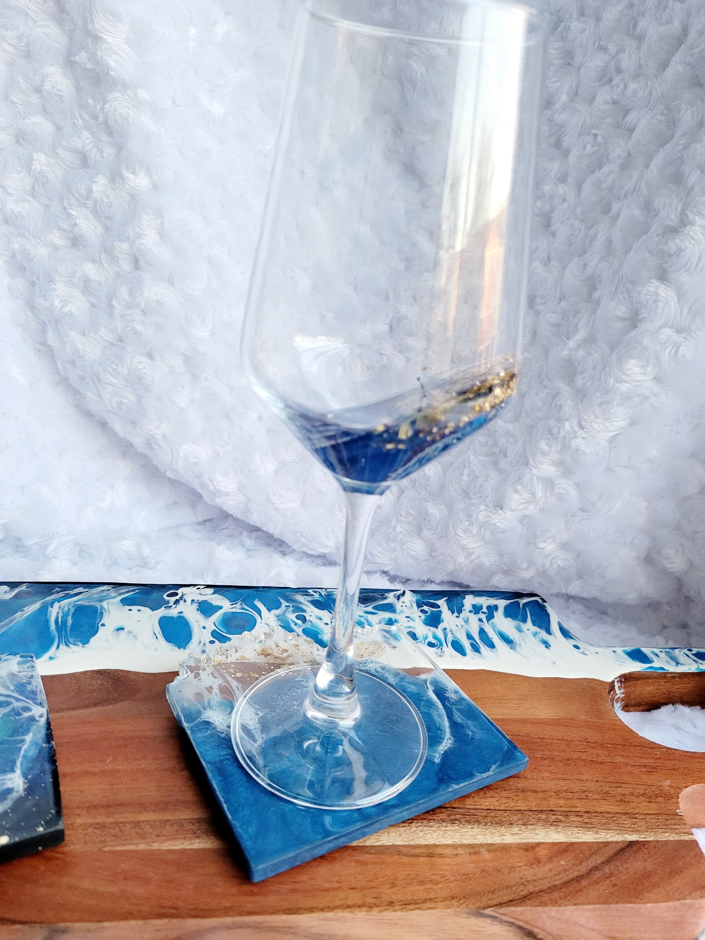 Glam Wine Glass-Blue