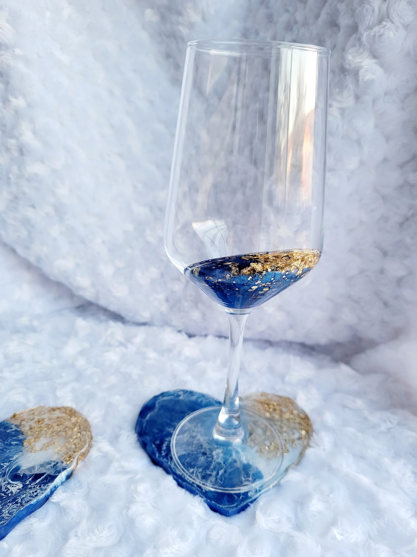 Glam Wine Glass-Blue