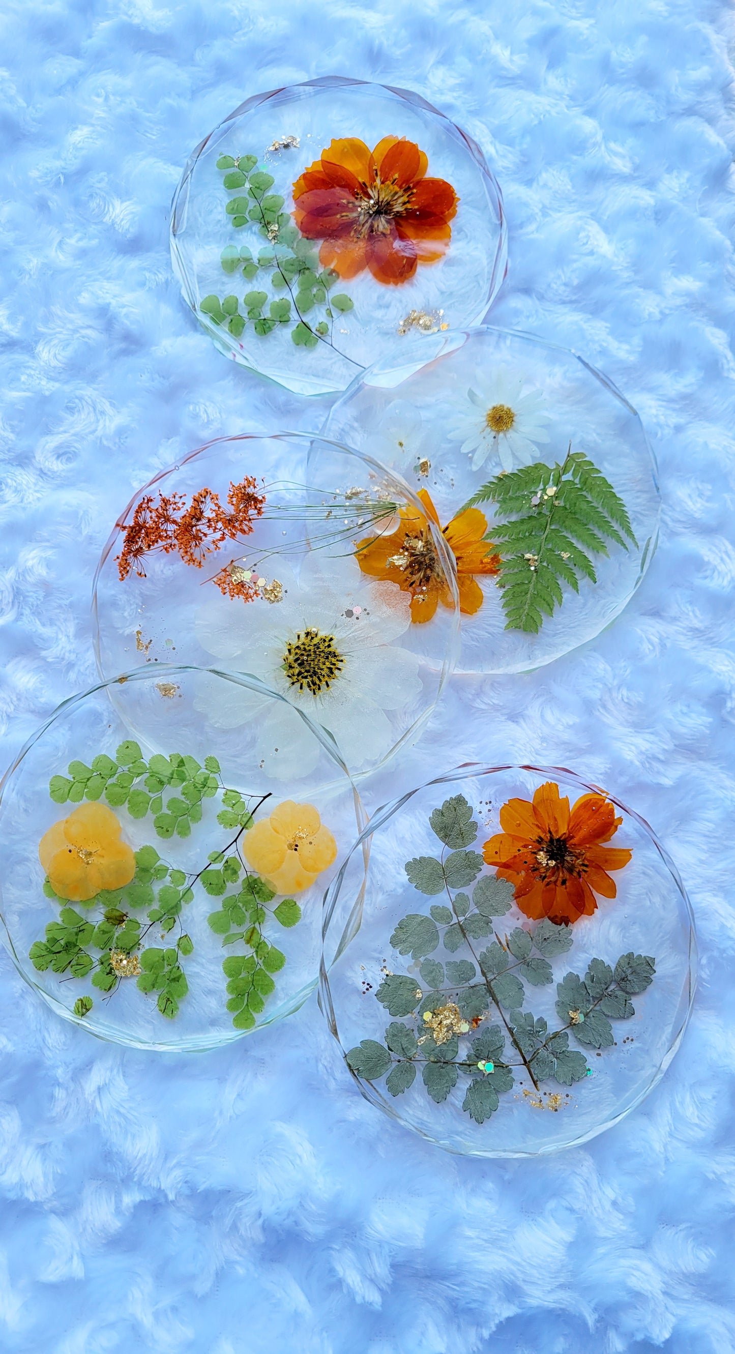 Round Floral Coaster- Mixed Florals