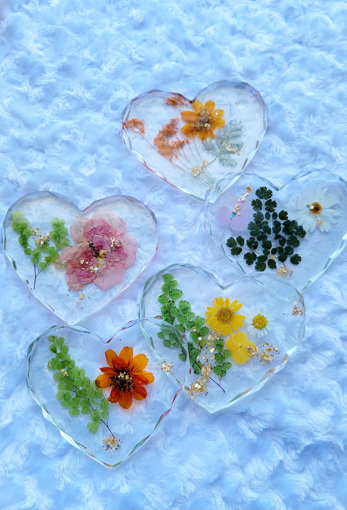 Heart Floral Coaster- Mixed Florals