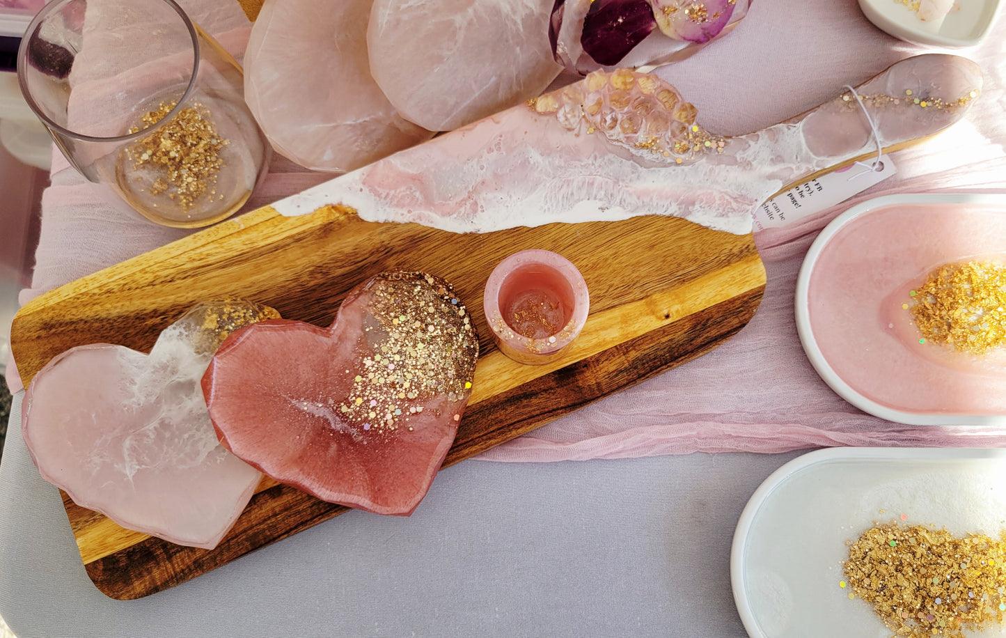 Pink Glam Cutting Board