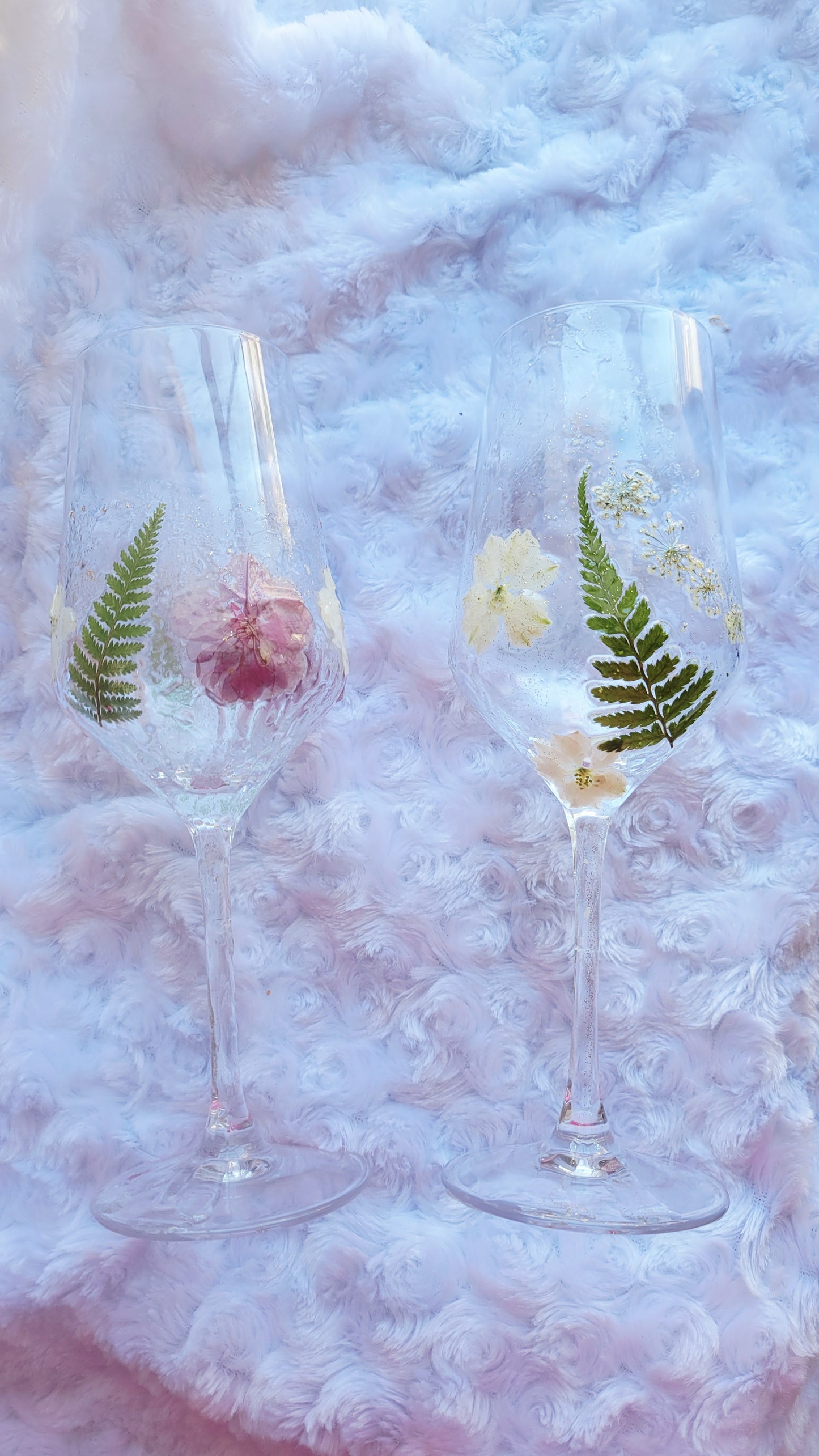 Floral Wine Glass