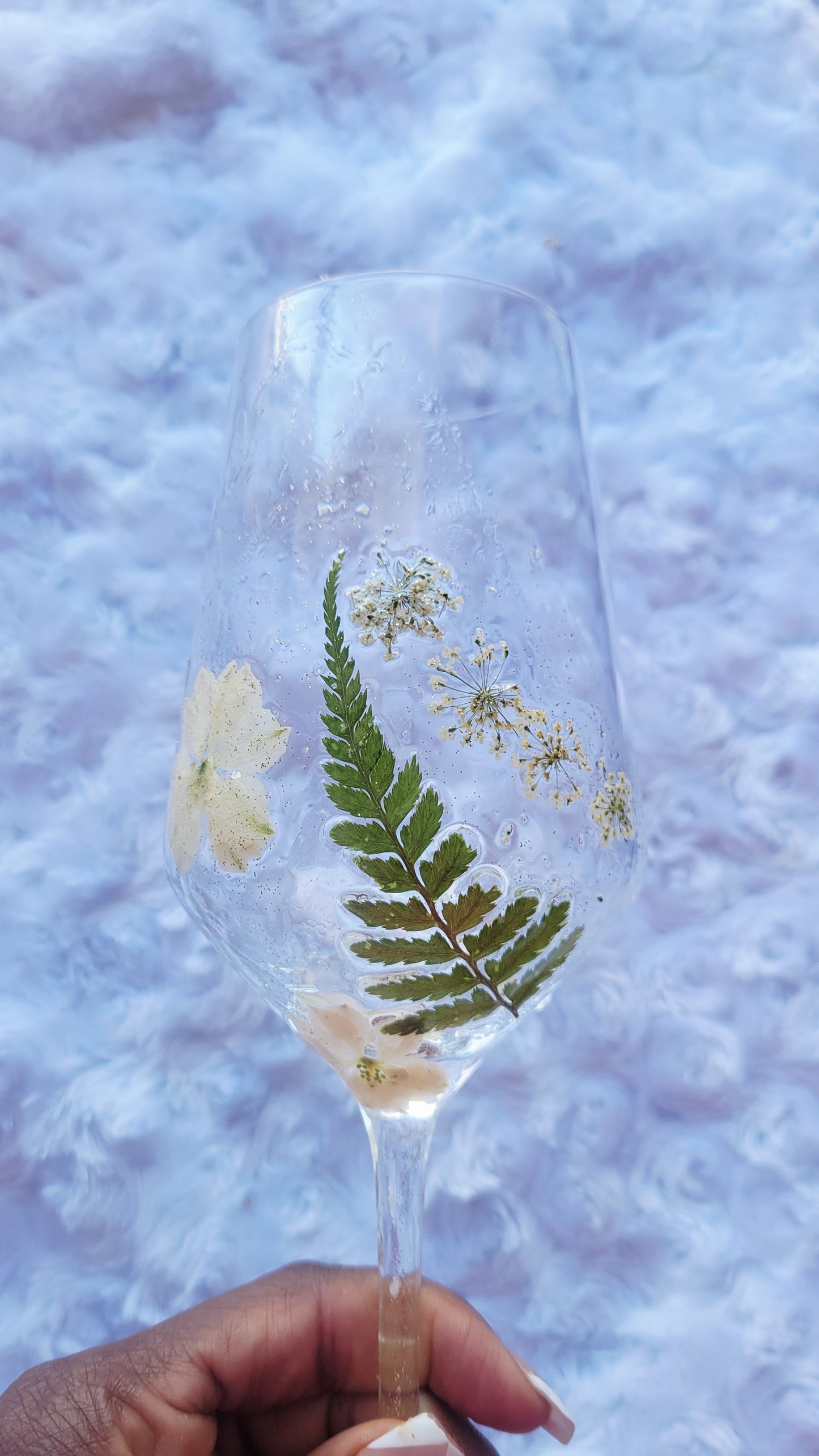 Floral Wine Glass