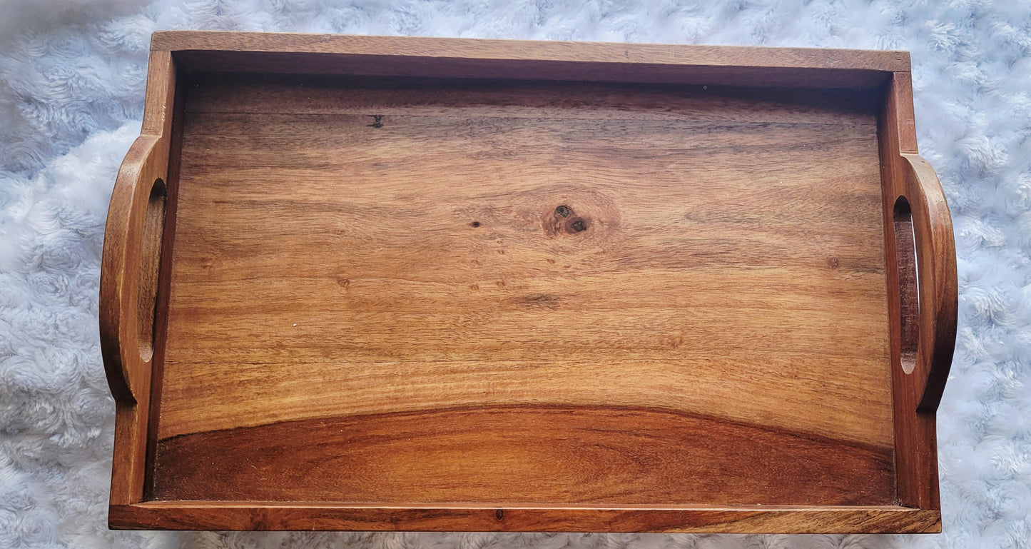 Paige B- Floral Preservation Wood Tray