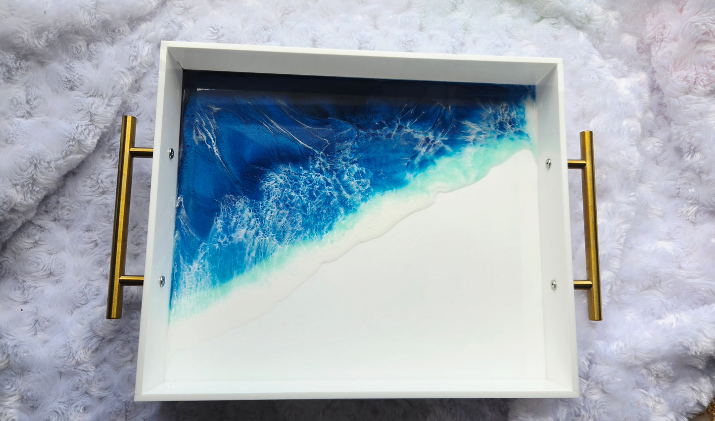Coastal Waves Resin Tray