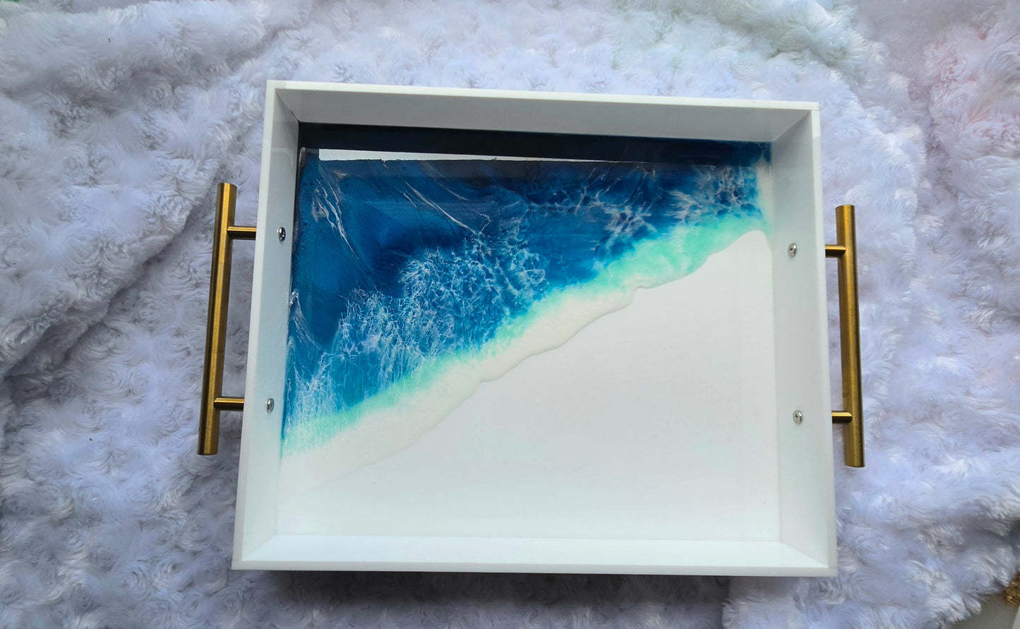 Coastal Waves Resin Tray