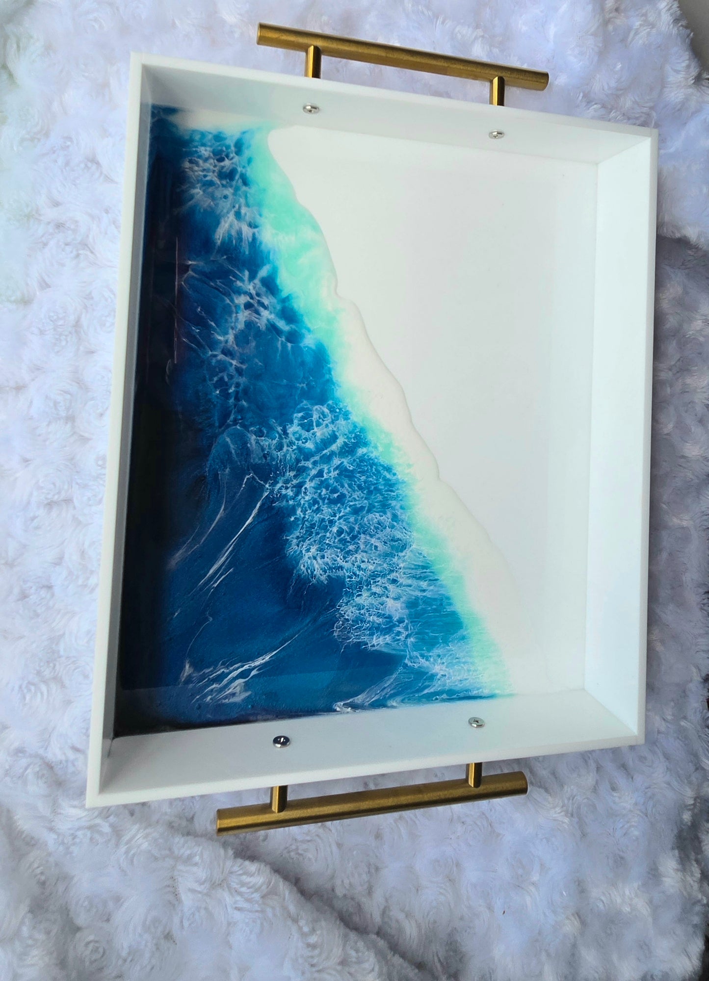 Coastal Waves Resin Tray
