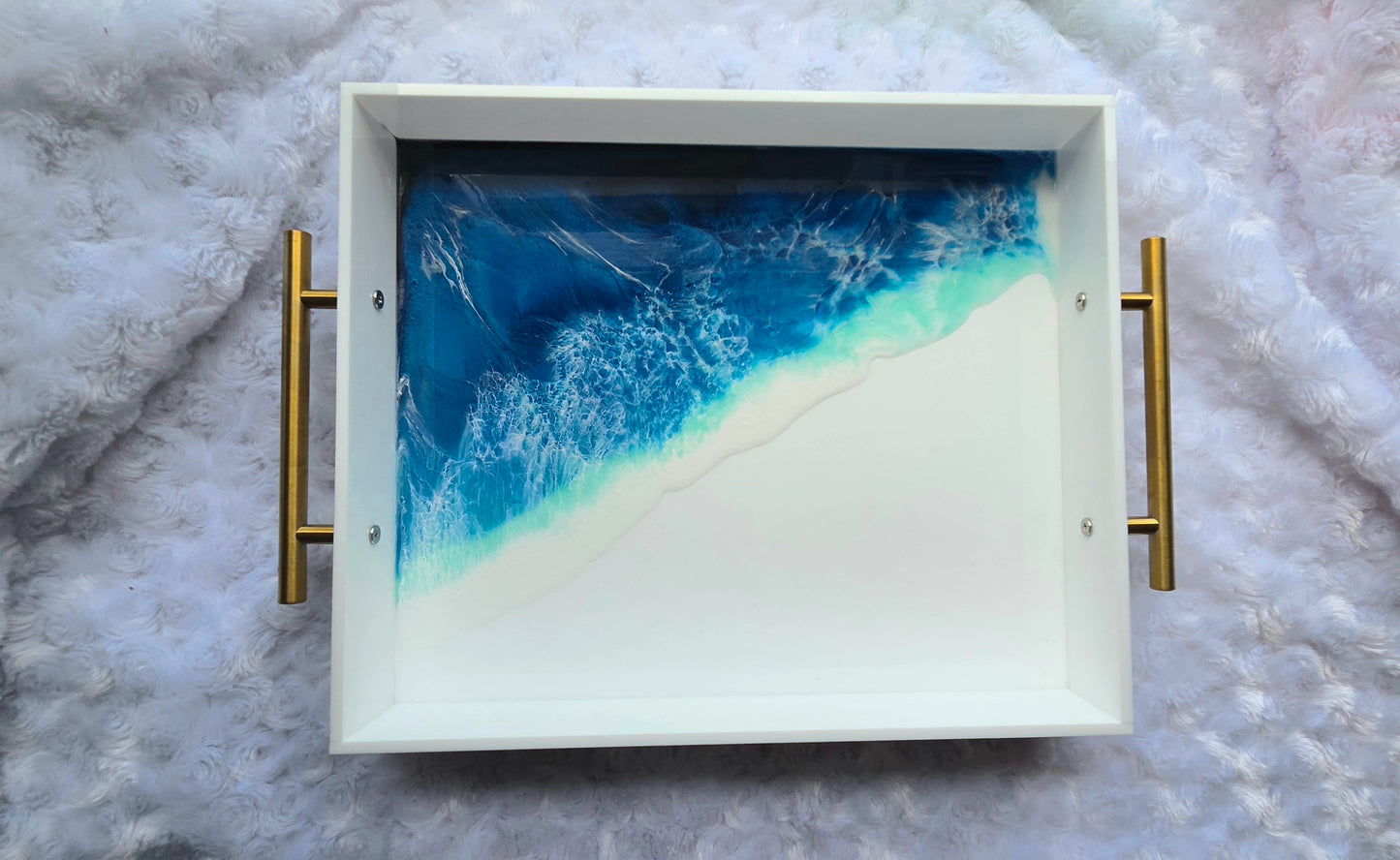 Coastal Waves Resin Tray