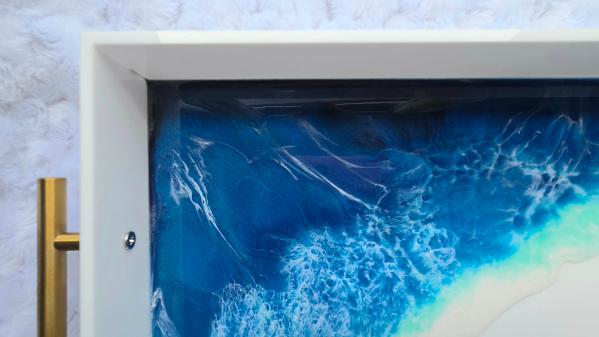 Coastal Waves Resin Tray