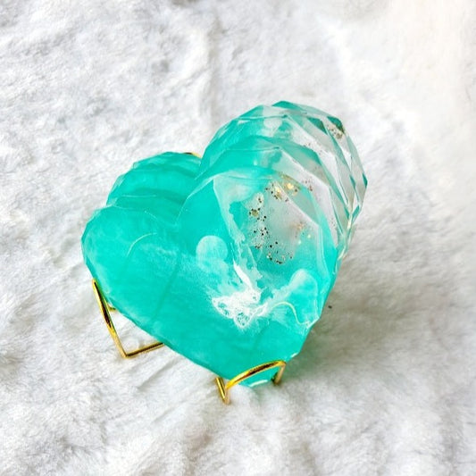 Teal Heart Ocean Coaster