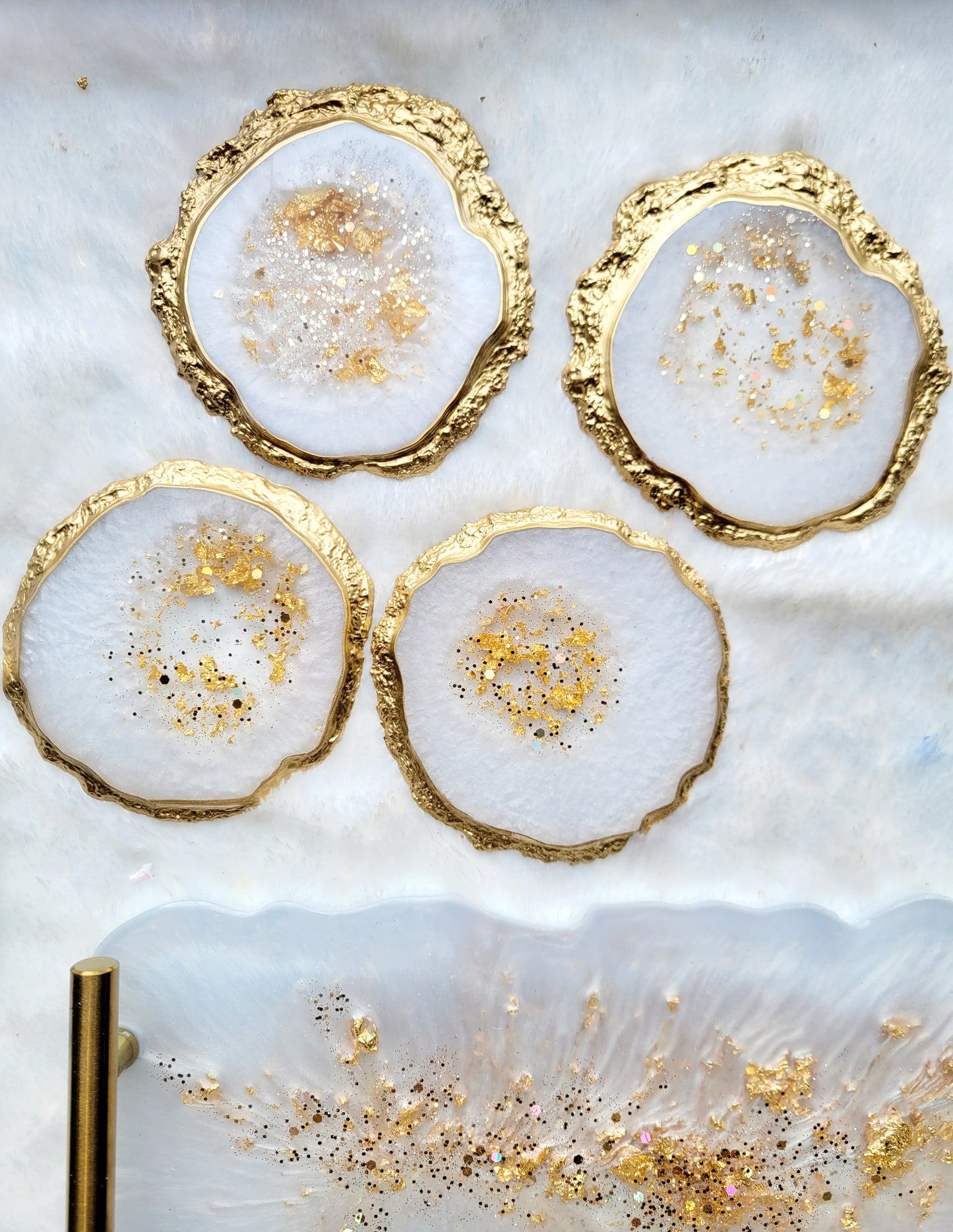 Pearl White Glam Tray-Small