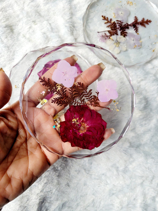 Floral Coaster- Purples